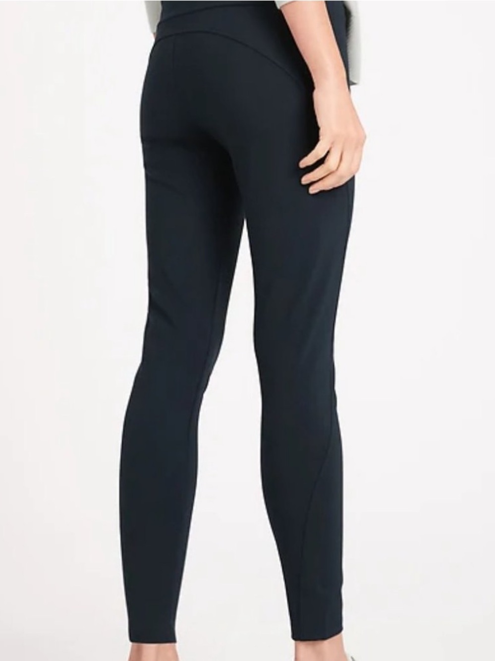 Banana Republic BR Standard Black Ponte Leggings Pants Petite S Pull On Stretch